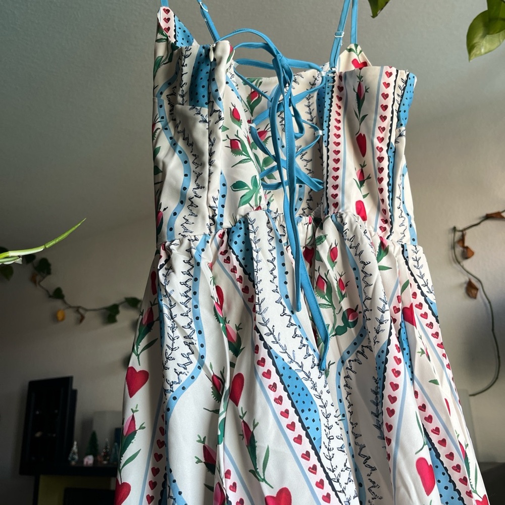 Colorful Patterned  Dress - Picture 2 of 5